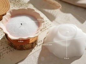 Molde silicona cuenco flor grande